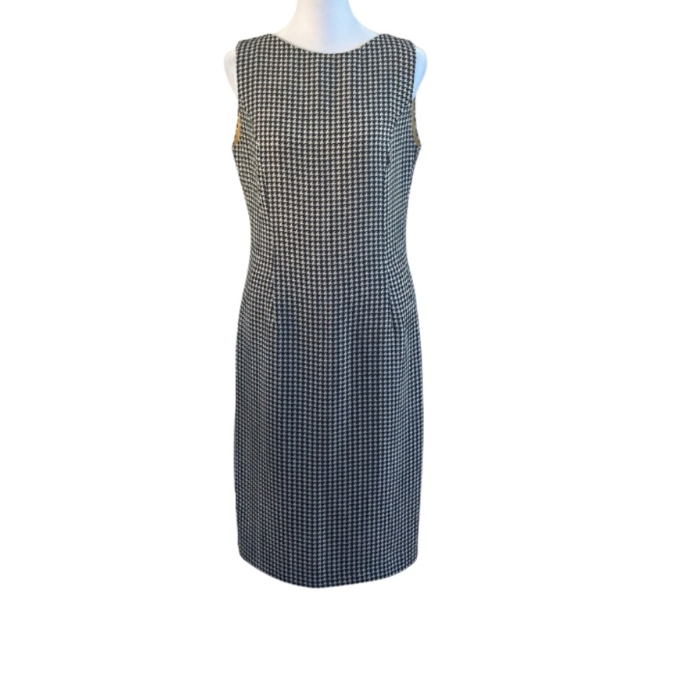 Liz Claiborne Sleeveless Houndstooth Sheath Dress